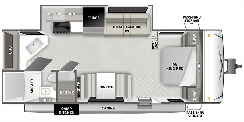 Forest River Wildwood Southwest 22FK floor plan