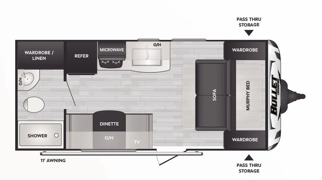 Keystone Bullet Crossfire 1800RB floor plan