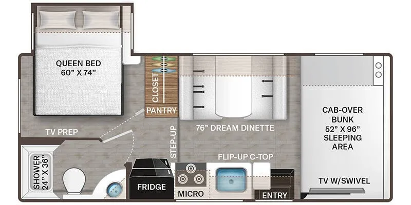 Thor Motor Coach Coleman 22CM floor plan
