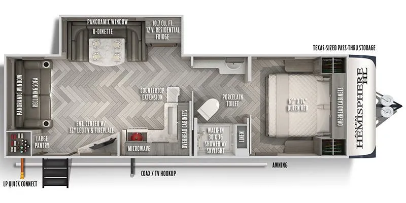 Forest River Salem Hemisphere Lite 24RLHL floor plan