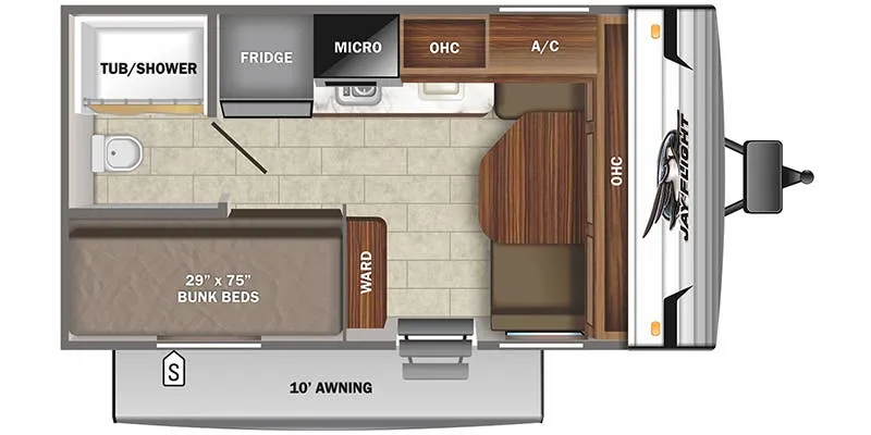2022 Jayco Jay Flight SLX 7 154BH floor plan