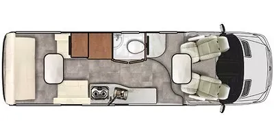 2019 Pleasure Way Plateau FL STD. MODEL - Floor plan