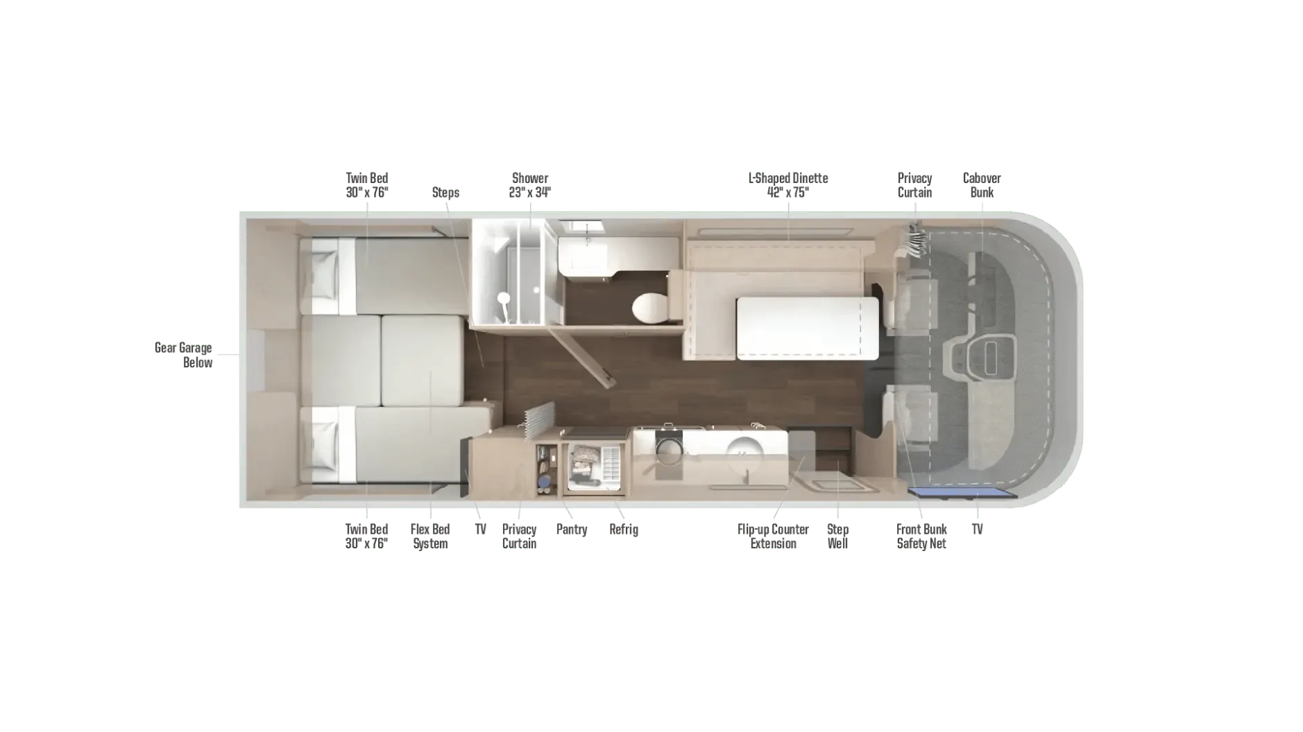 Winnebago Sunflyer 24GG floor plan