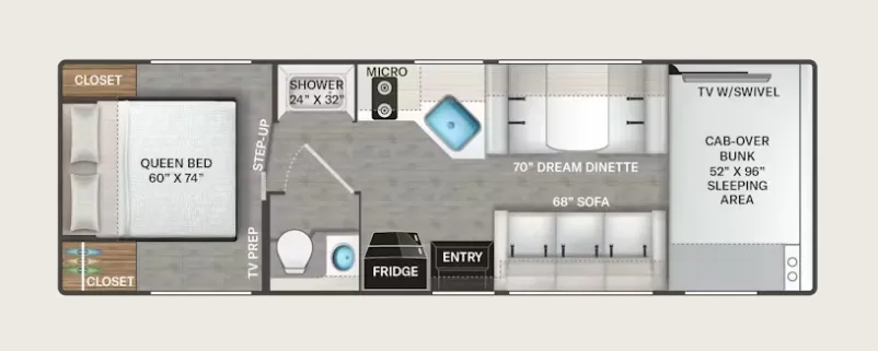 Thor Motor Coach Coleman 28EZ floor plan