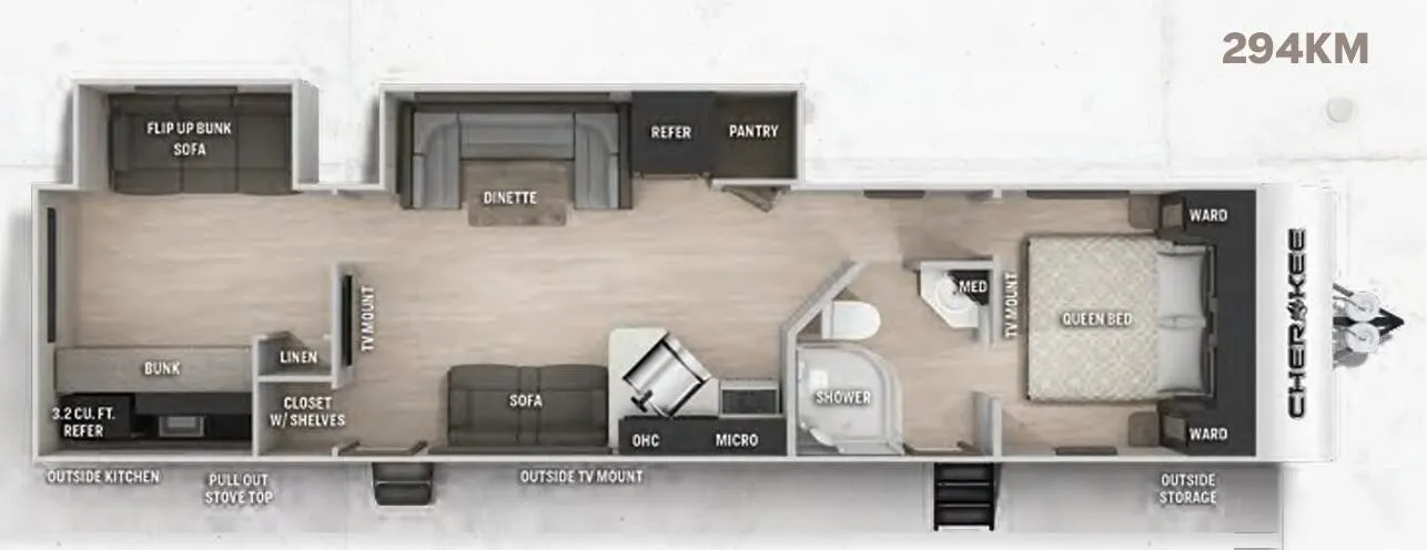Forest River Cherokee 294KM floor plan