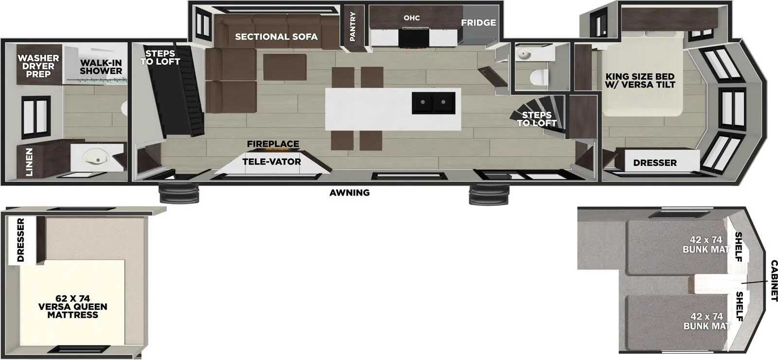 Forest River Wildwood Grand Lodge 44ZEN floor plan