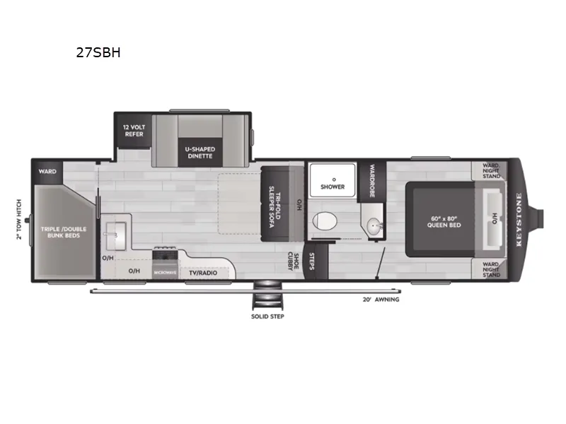 2026 Keystone Arcadia Select 27SBH - Floor plan