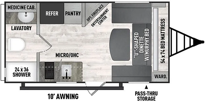 Coachmen Clipper 4k Series 162RBU floor plan