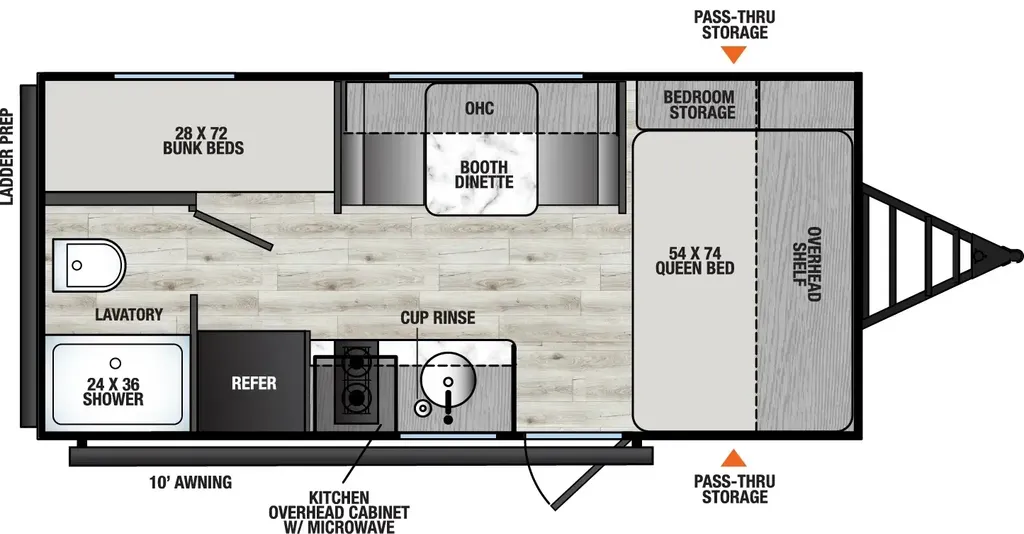 2027 Coachmen Clipper 17BH floor plan