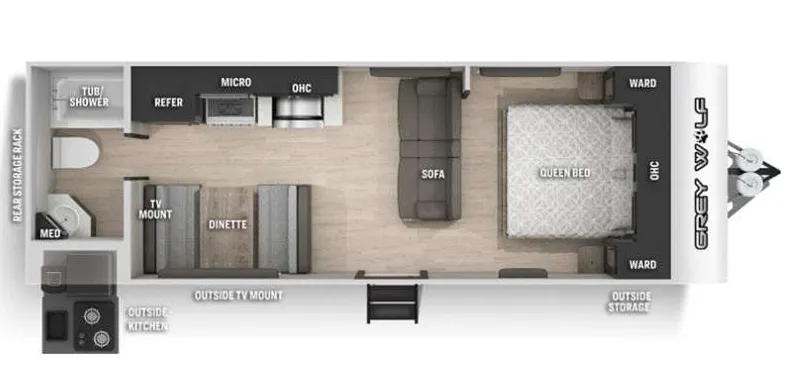 Forest River Cherokee Grey Wolf 24JS floor plan