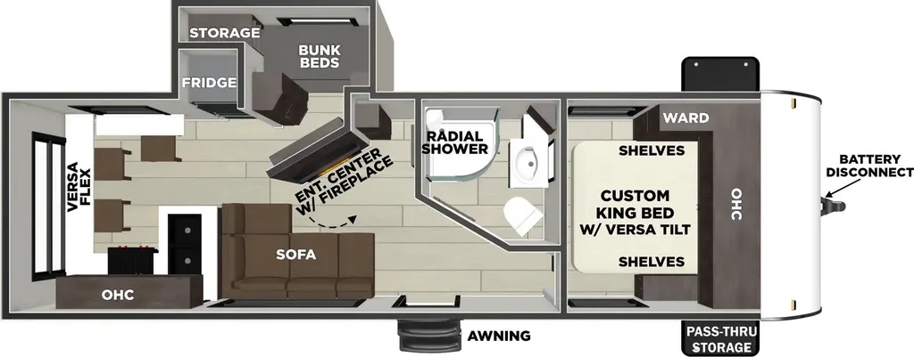 2026 Forest River Wildwood X-Lite 24ZEN floor plan