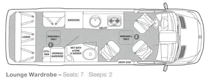 Airstream Interstate Lounge WARDROBE floor plan