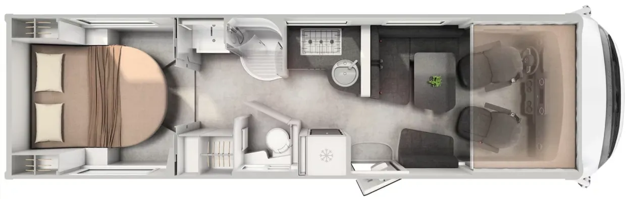 Hymer B-ML I BlackLine 890 floor plan