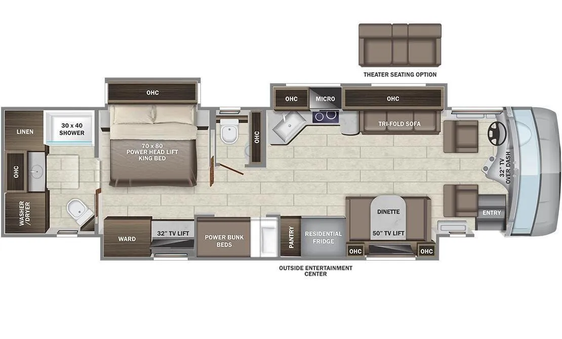 Entegra Coach Reatta XL 39BH floor plan