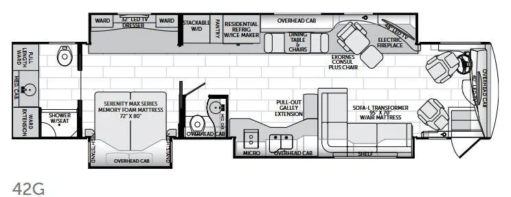 American Coach American Dream 42G floor plan