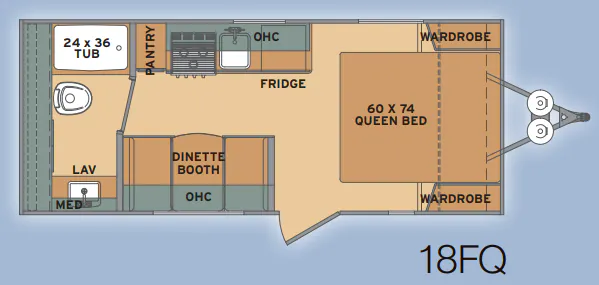 Shasta Oasis 18FQ floor plan