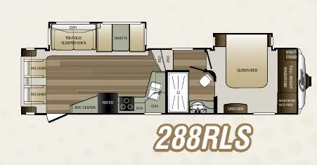 Keystone Cougar 288RLS floor plan