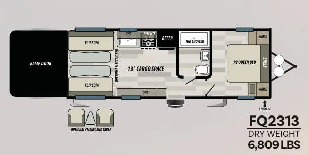 Forest River Stealth FQ2313 floor plan