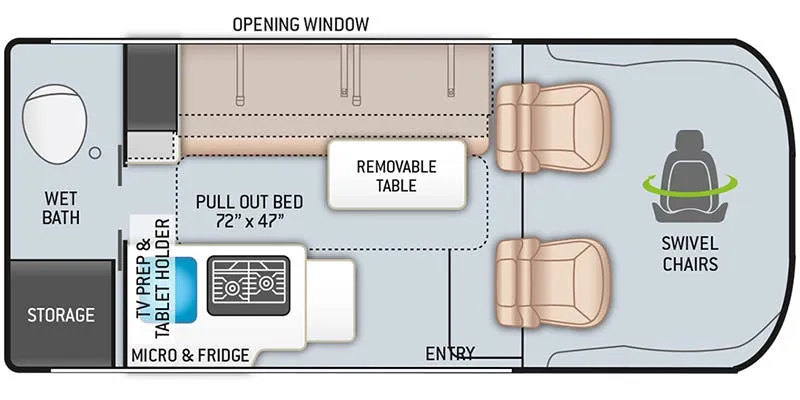 2022 Thor Motor Coach Scope 18M - Floor plan