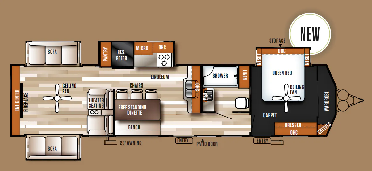 Forest River Salem Villa Estate 395RET floor plan