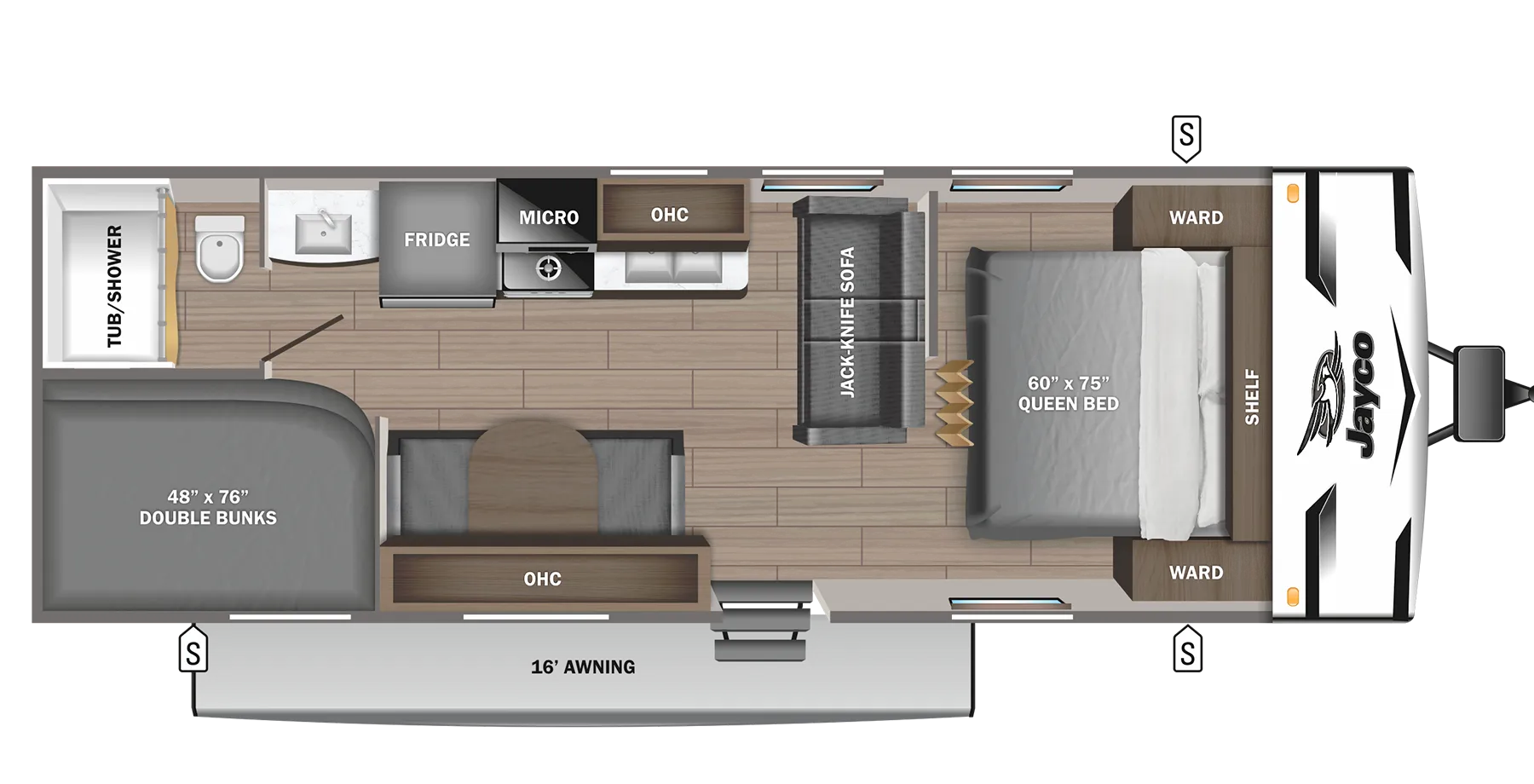 2024 Jayco Jay Flight SLX 260BHW - Floor plan