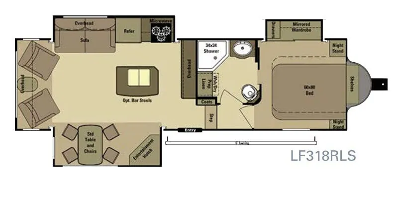 Highland Ridge Open Range Light LF318RLS floor plan