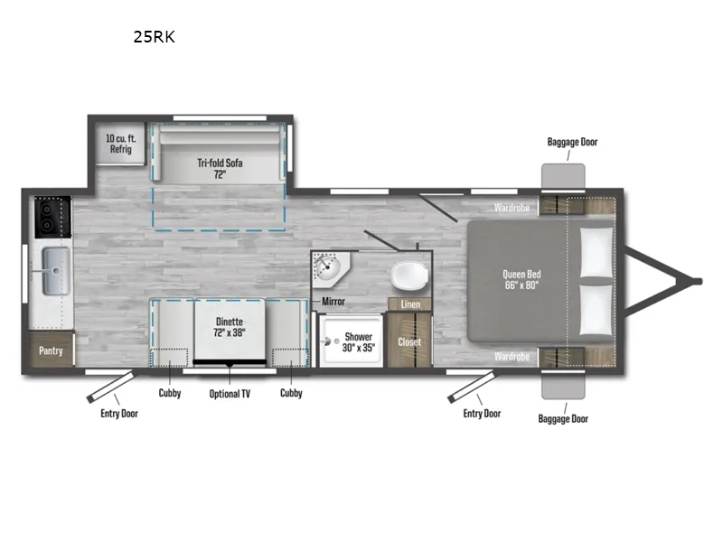 2026 Winnebago Access 25RK floor plan