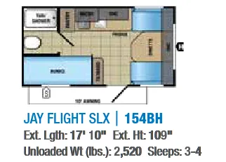 Jayco Jay Flight SLX 154BH floor plan