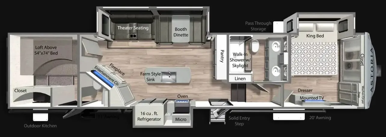 2026 Dutchmen Astoria 3603LFP - Floor plan