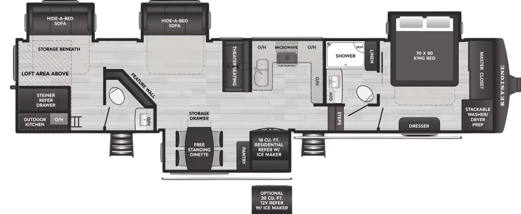 2025 Keystone Avalanche 380LT floor plan