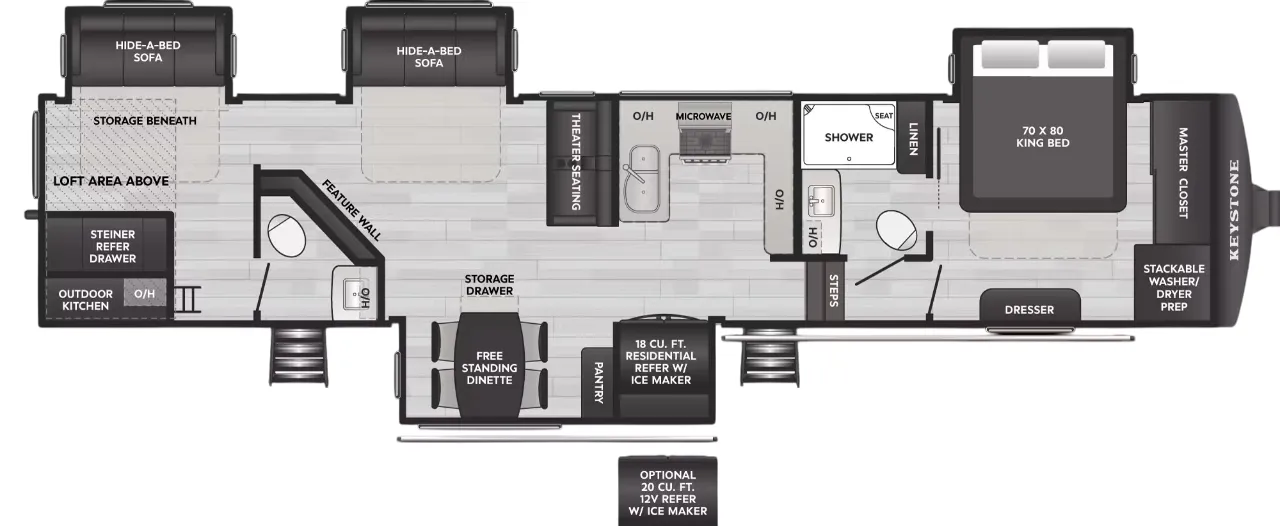 2025 Keystone Avalanche 380LT - Floor plan