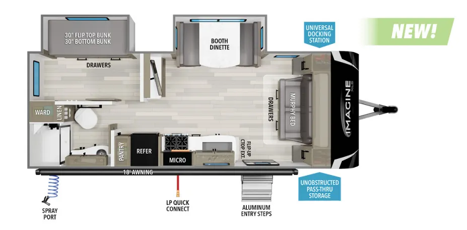 Grand Design Imagine XLS 22BHE floor plan