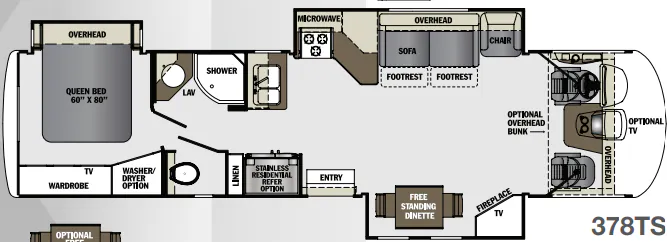 2017 Forest River Georgetown XL 378TS floor plan