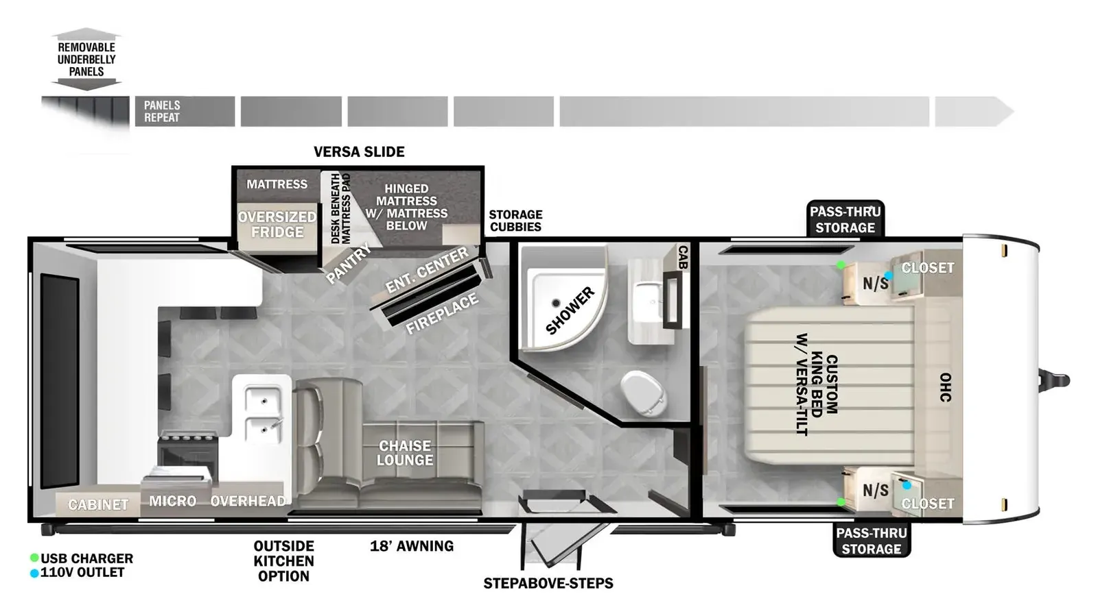 2025 Forest River Salem FSX 162VIEW - Floor plan