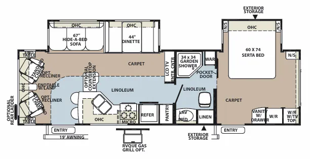Forest River Rockwood Signature Ultra Lite 8314BSS floor plan