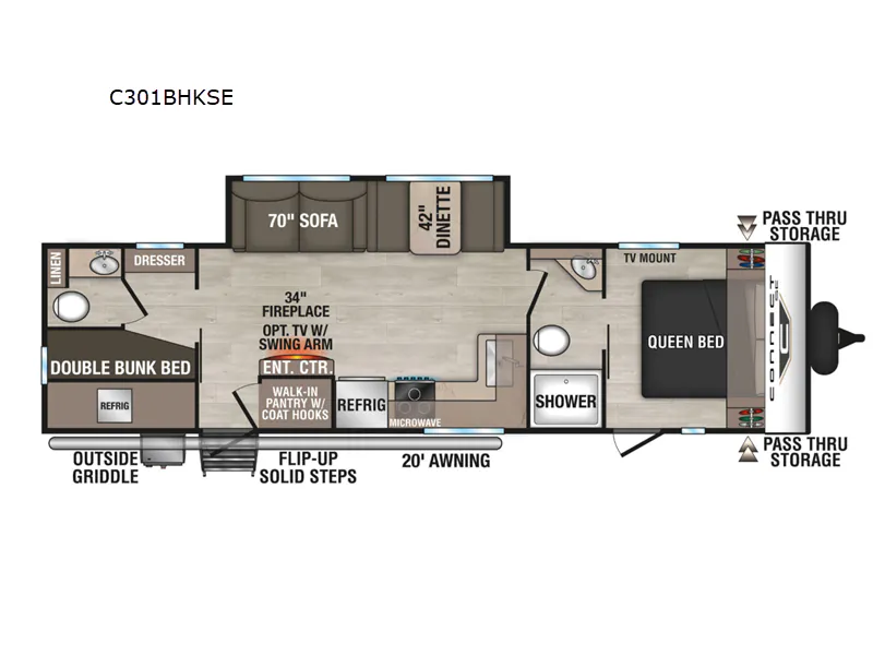 2026 K-Z Connect SE C301BHKSE - Floor plan