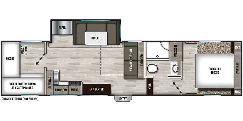 Shasta Phoenix X-lite 274BH floor plan