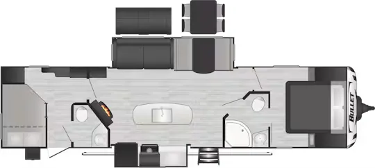 Keystone Bullet Premium 330BHS floor plan