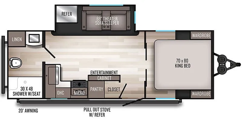 Palomino Solaire 242RBS floor plan
