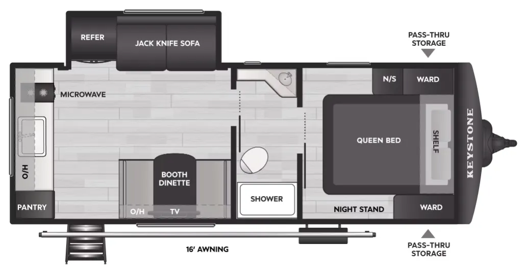 Keystone Bullet Classic 21RKCWE floor plan