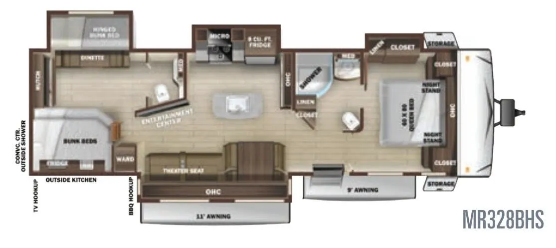 Highland Ridge Mesa Ridge MR328BHS floor plan