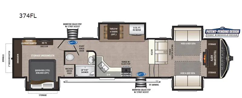 2019 Keystone Montana High Country 377FL - Floor plan