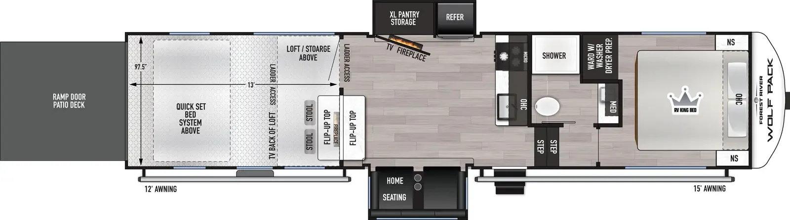 2026 Forest River Cherokee Wolf Pack 290PACK13 - Floor plan