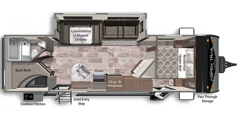 2023 Dutchmen Aspen Trail 2850BHS - Floor plan