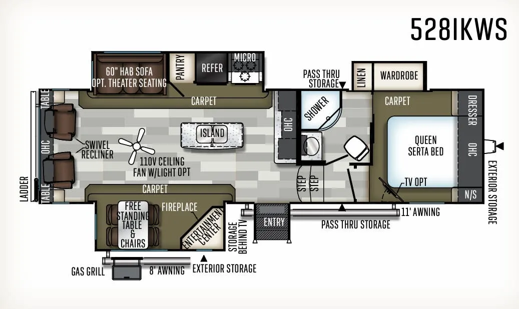 Forest River Flagstaff Super Lite 528IKWS floor plan
