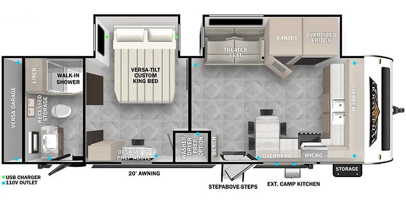 2024 Forest River Wildwood 28FKG - Floor plan