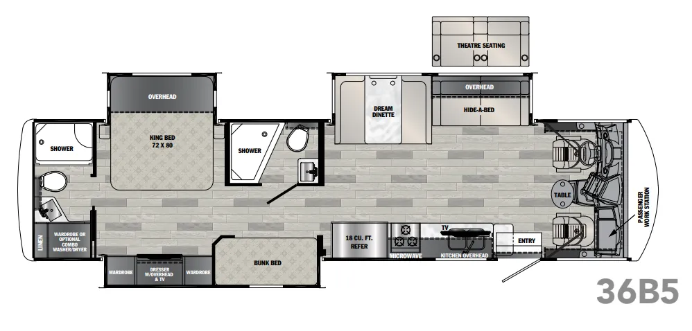 Forest River Georgetown 5 Series GT5 36B5 floor plan