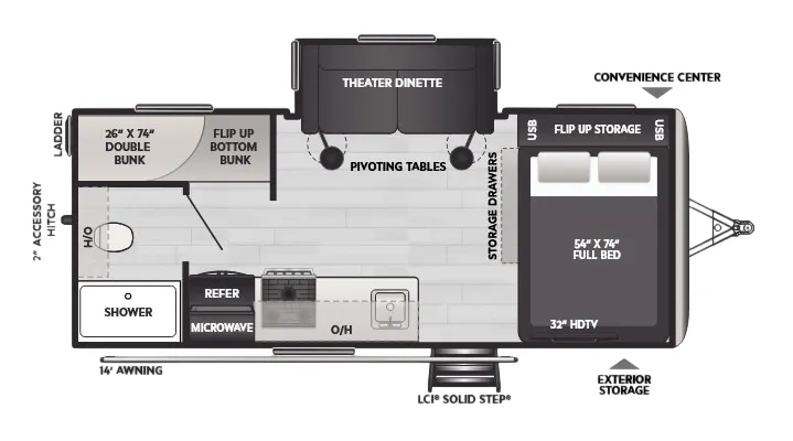 2025 Keystone Outback OBX 18BHS - Floor plan