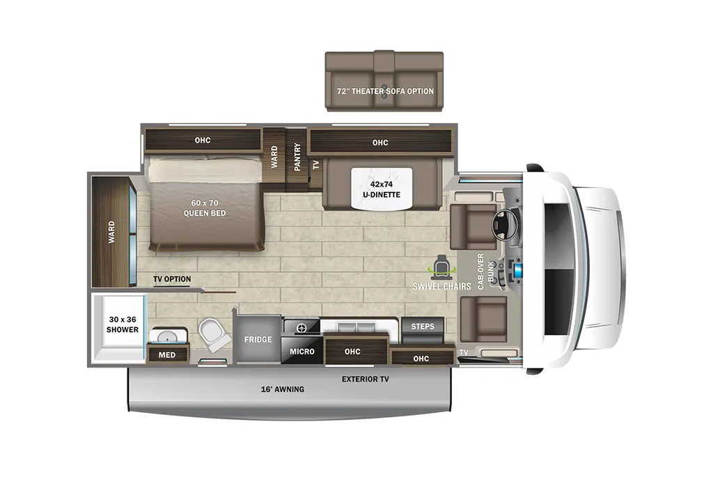 2023 Entegra Coach Odyssey 24B floor plan