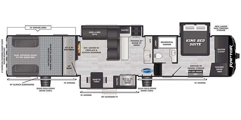 Keystone Raptor 441 floor plan